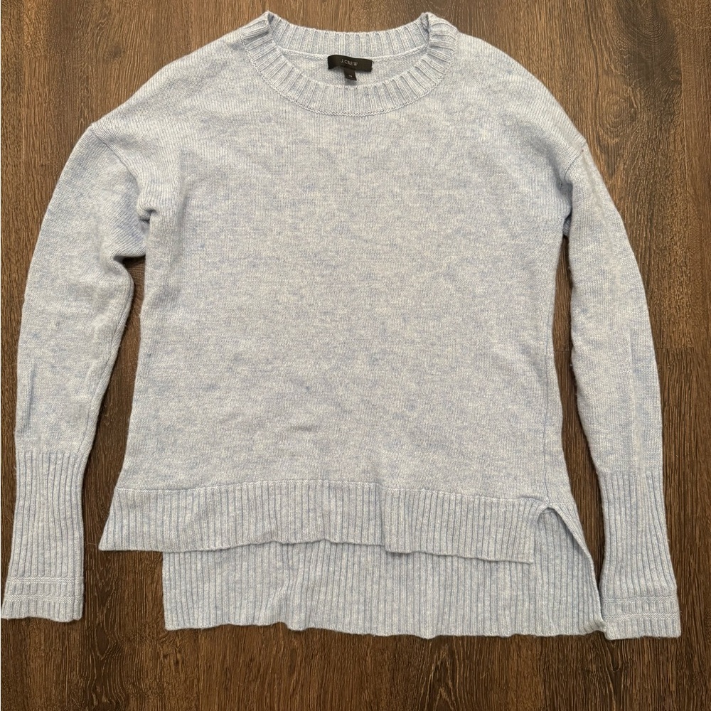 Cozy J Crew Blue Hi-Low Sweater